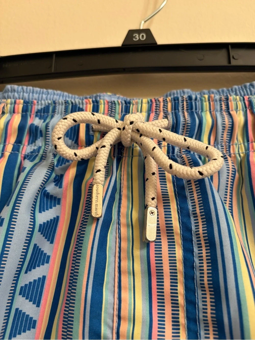 Southern Marsh Blue Multistripe Swim Trunks
